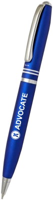 UJJi Advocate Logo Two Ring Matte Blue Color Twist On & Off Ball Pen(Ink Color - Blue )