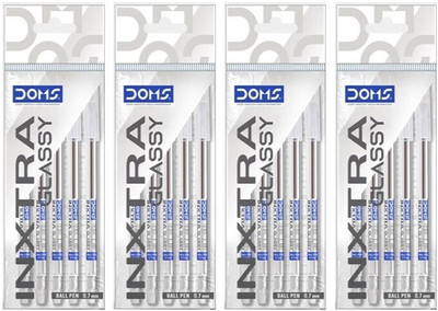 DOMS INXTRA GLASSY | BLUE | PACK OF 20 PENS | Ball Pen(Pack of 20, Ink Color - Blue)