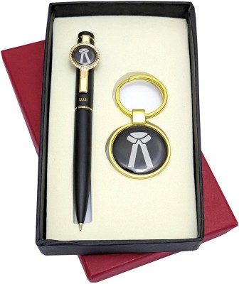 UJJi 2in1 Advocate Logo Brass Body Keyring & Ball Pen Combo Keychain and Pen Gift Set(Pack of 2, Blue Ink)