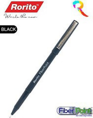 Rorito Fiber Point Fiberpoint Gel Black 20 pens Fineliner Pen(Pack of 20, Ink Color - Black)