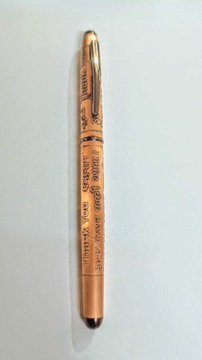 Firstchoice 7 Languages Thankyou Pen, Rose Gold Body Roller Ball Pen(Ink Color - Blue)