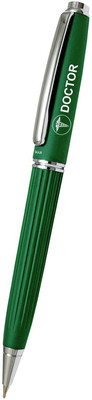 UJJi Doctor Logo Lining Pattern Body Design Green Colour Metal Ball Pen(Ink Color - Blue )