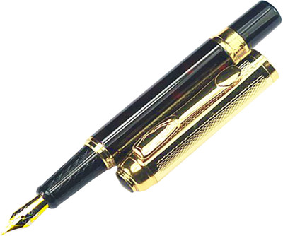Lestylo Dikawen 821 Gold Mesh Heavy Metal Body Signature Series Gold Plated Fountain Pen