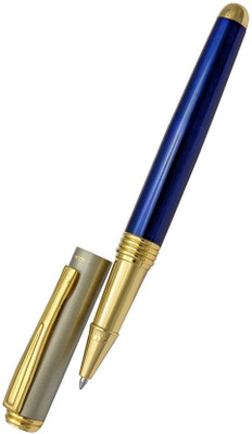 UJJi Half Satin Colour with Blue Body Brass Roller Ball Pen(Ink Color - Blue)