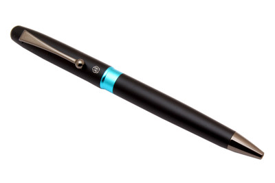 Ledos Hero 2323 Matte Black WIth Gunmetal Trims & Blue Band Ball Pen(Ink Color - Blue Refill)