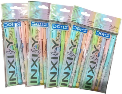 DOMS 25 Ball Pen(Pack of 5, Ink Color - Black)