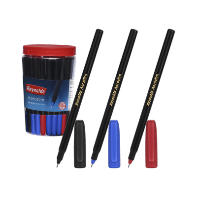 Reynolds Aeroslim Ball Pen(Pack of 70, Ink Color - Blue, Black, Red)