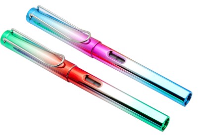 Ledos Set Of 2 Yiren 7022 Dualtone Metallic Colors Wired Clip Extra Fine Nib Fountain Pen(Pack of 2, Converter System)