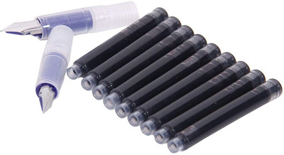 NOZOMI Fountain Pen Ink Cartridge(Pack of 9, Ink Color - Black)