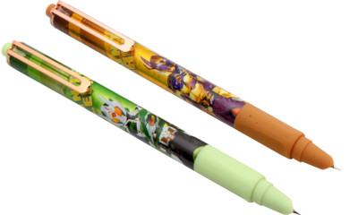 Ledos Set Of 2 Yiren Super Hero Edition Green & Brown Retractable Button System Fountain Pen(Pack of 2, Ink Color - Cartridge System, Erasable ink Cartridge)