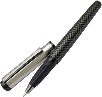 UJJi Metal Pen in Check Pattern Metal Roller Ball Pen(Ink Color - Blue )