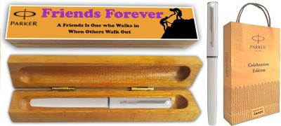 PARKER BETA NEO BALL PEN SS With Wooden Friends Forever Gift Box & Gift Bag Ball Pen(Blue)