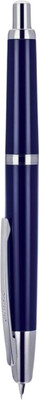Gold Leaf J-20 Retractable Fountain Pen – Dark Blue, Fine Nib with Converter (Silver Clip) Fountain Pen(Ink Color - Multicolor)