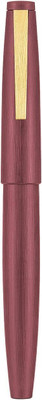Gold Leaf Jinhao J80 Maroon Fiber Brushed Fountain Pen Iridium 0.3MM Nib Set Of 1 Pcs Fountain Pen(Ink Color - Blue)