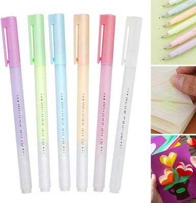 Qalam Kaari Quick-Dry Glue Pen for Scrapbooking, Compatible MultiColor Liquid Glue Pen 6pcs