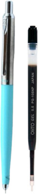 OHTO Rays Dry Gel Ink Ballpoint Pen 0.5mm – Blue Body + Black Refill Ball Pen(Pack of 2, Ink Color - Black  Made in Japan)
