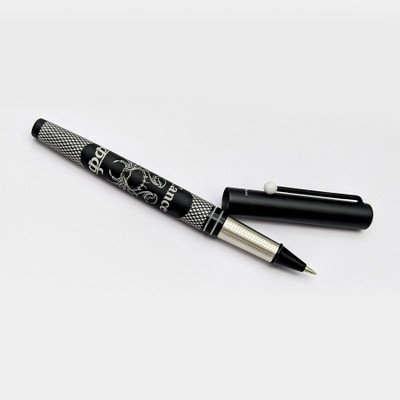 UJJi Cancer (Karka) Designed Black Aluminum Metal Blue Ink Roller Ball Pen(Ink Color - Black)