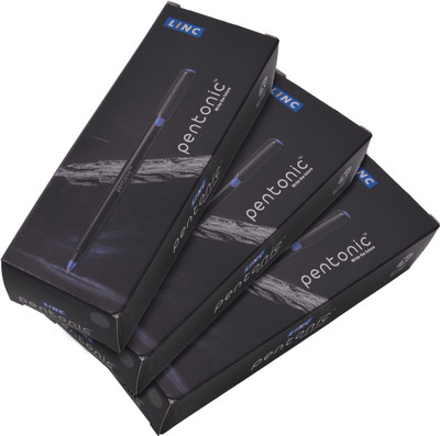 Pentonic 0.7mm Black by THE MARK Ball Pen(Pack of 30, Ink Color - Black)