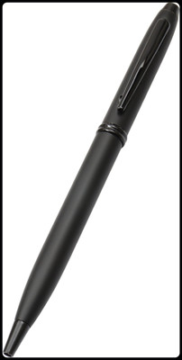 auteur Iris Matte Black Finish Premium Executive Slim Metal Body Fine Point Ball Pen(Ink Color - Blue)