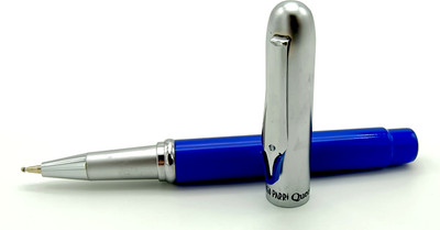Maskey Dual Tone Magnetic Blue Silver Corporate Luxury Unique Metal Roller Ball Ball Pen(Ink Color - Blue)