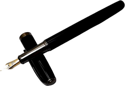 Lestylo Premium 3806 Black Color Gun Metal Trims Fine Nib Designer Gift Fountain Pen