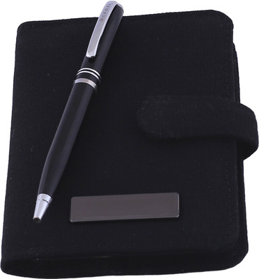 K K CROSI PENSET-011 Dairy & Black Ball Pen Combo Set (Customization available) Ball Pen(Ink Color - Blue)