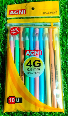 SHAW AGENCY Agni ball pen blue Ball Pen(Pack of 100, Ink Color - Blue)