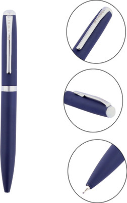 K K CROSI Premium Quality Metal Pen with Black Body Colour for Gifts and Promotions Ball Pen(Ink Color - Blue)