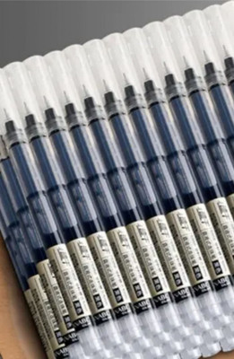 KLIDSHUSOZ TREASURE Smooth Roller BLACK Ball Ink Pen 0.5mm Roller Ball Pen(Pack of 12, Ink Color - Black)