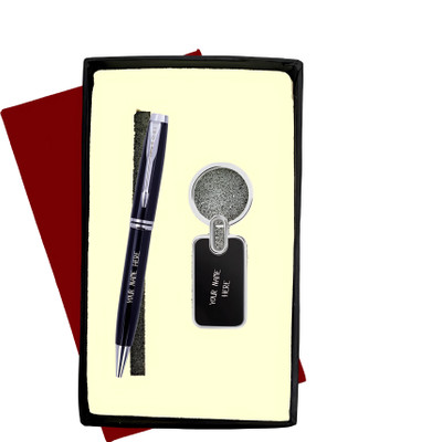 K K CROSI Name Print Combo in Metal Pen & Keychain Gift Set – Ideal for Birthdays & More Ball Pen(Pack of 2, Ink Color - Blue)
