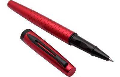 Ledos Dikawen 8076 Imperial Red Metal Body Black Trims Roller Ball Pen(Blue Refill)
