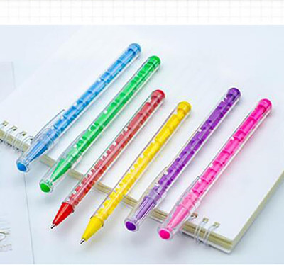 ZEIXERA 6pc Ball Pens with Different Colours for College Students, Maze Pen, Puzzle Pen Ball Pen(Pack of 6, Ink Color - Black)