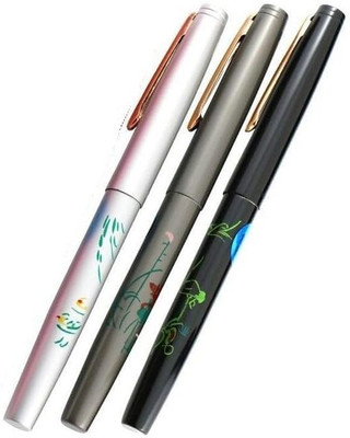 Digi World Hero Pen Original Fountain Ink Pen Iridium Nib Model 343 Multicolour - Pack of 3 Fountain Pen(Pack of 3, Ink Color - Multicolor)