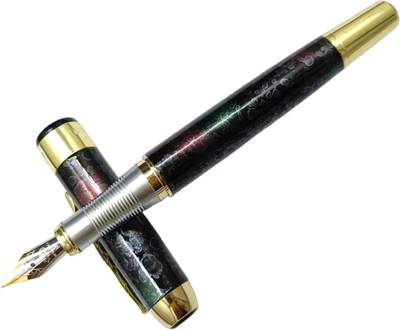 Lestylo Jinhao 250 Premium Marble Green Designer Metal Body With Gold Plated Trims Gift Fountain Pen