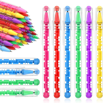 Kickzu 12Pcs Maze Ballpoint Pens, Gaming Pen, Fidget Toy Novelty Stress Relief Pens Ball Pen(Pack of 12, Ink Color - Black)