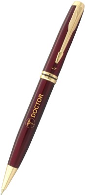 UJJi Doctor Logo Maroon Color Pen Brass Body Metal Ball Pen(Blue Ink)