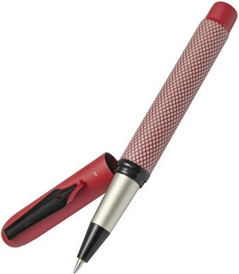 UJJi Magnetic Cap Textured Pattern Body Design Red Color Nib Design Clip Roller Ball Pen(Ink Color - Blue )