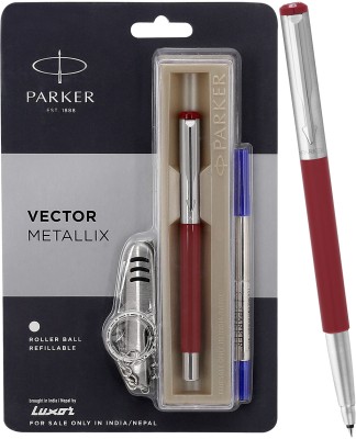 PARKER Vector Metallix Roller Ball Pen With Swiss Knife Pen Gift Set(Ink Color - Blue)