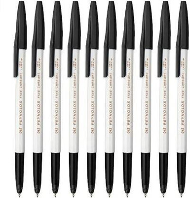 Reynolds 045 Carbure Ball Pen(Pack of 10, Ink Color - Black)