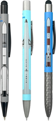 Submarine OrbitX 4000 ISRO, Original Space Design approved by ISRO Ball Pen Gift Set(Pack of 3, Ink Color - Blue)