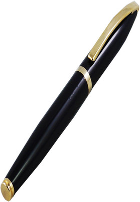 Lestylo Executive 156 Black Color Designer Metal Body With Gold Plated Clip Gift Roller Ball Pen(Ink Color - Blue)