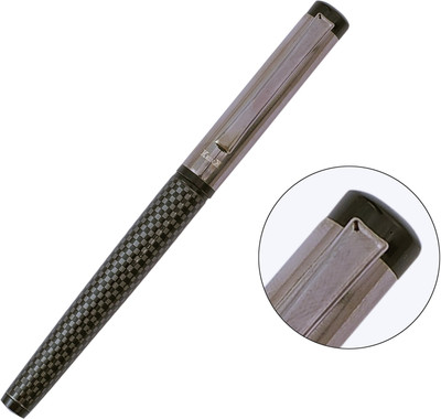 Krink Krink R044 Black & Grey Combination Fitted with Germany Made Refill Roller Ball Pen(Ink Color - Blue)