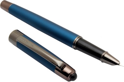 Ledos Luoshi 5307 Matte Blue Metal Body Gunmetal Trims & Hooded Fine Nib Fountain Pen(Converter System)