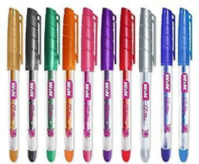 Win Glitter Pens | Multi Colour Ink Pens 30 Pcs Pack | 10 Assorted Colours | Sparkle Gel Ink | Perfect Gift for Stylish Girls & Kids | For Art & Craft | Colourful Sketching, Doodling and Mandala Art Gel Pen(Pack of 30, Multicolor)