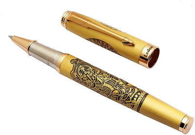 greencom Lord Shri Ganesh Ji & Om Special Edition Roller Ball Pen Golden Clip Ball Pen(Ink Color - Blue)