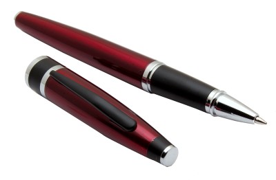 Ledos CR 888 Maroon Metal Body With Chrome Trims Roller Ball Pen(Ink Color - Blue Refill)