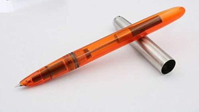KIRA Fountain Pen Hooded Extra Fine Nib 0.38mm Writing Ink Pens Office Supplies Fountain Pen(Orange)