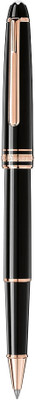 Montblanc Meisterstuck Rose Gold-Coated Rollerball Classic Pen - Black Ink Roller Ball Pen(Ink Color - Black)