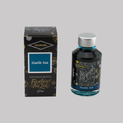 DIAMINE STARLIT SEA SHIMMER 50 ML Ink Bottle(Ink Color - SEA)