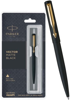 PARKER VECTOR MATTE BLACK GT BALL PEN PACK OF 1 (BLACK) Ball Pen(Pack of 2, Ink Color - Blue)